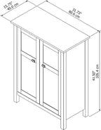 Bush Furniture Broadview Bar Cabinet with Wine Storage in White, (Model: BDS132WH-03)