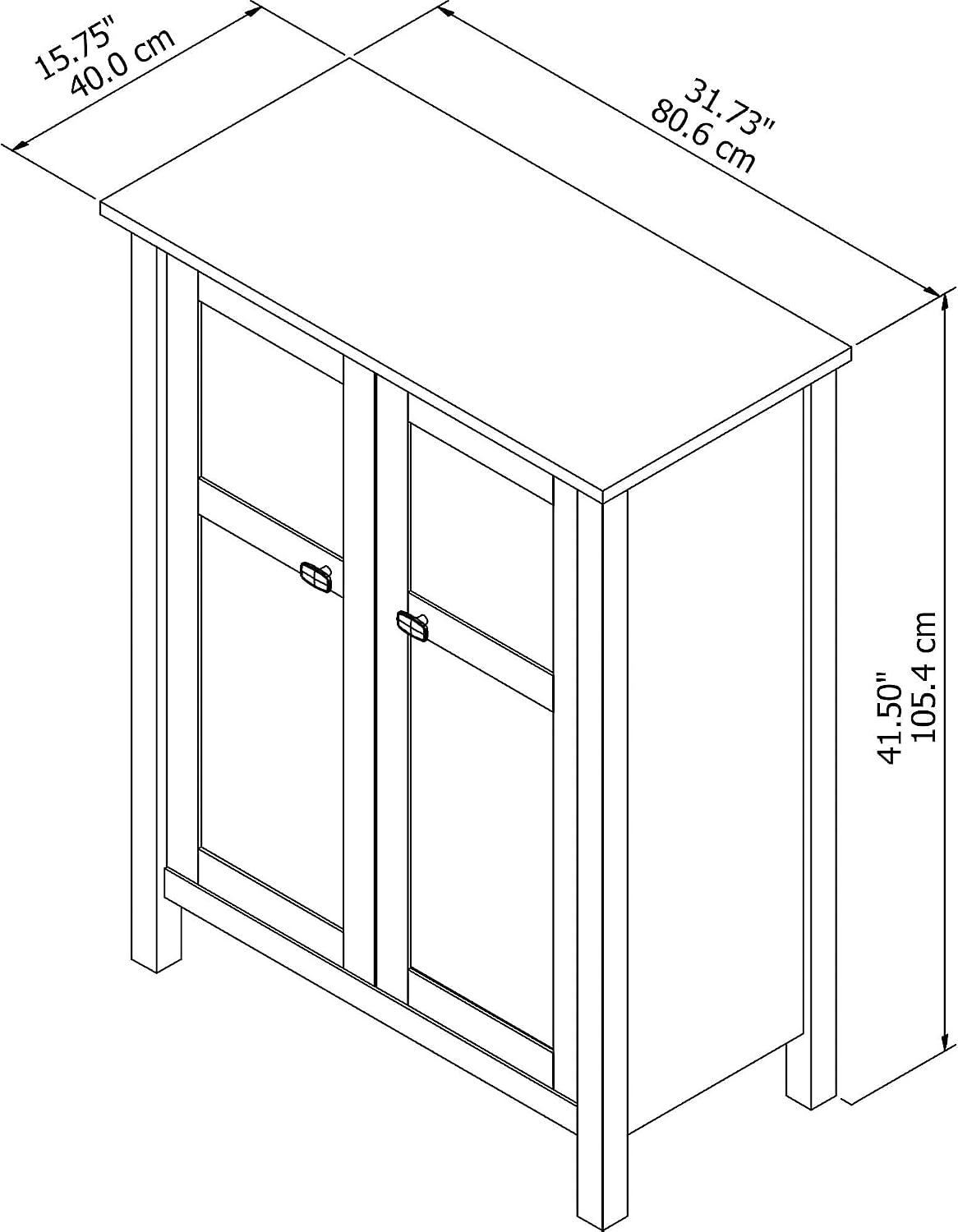 Bush Furniture Broadview Bar Cabinet with Wine Storage in White, (Model: BDS132WH-03)