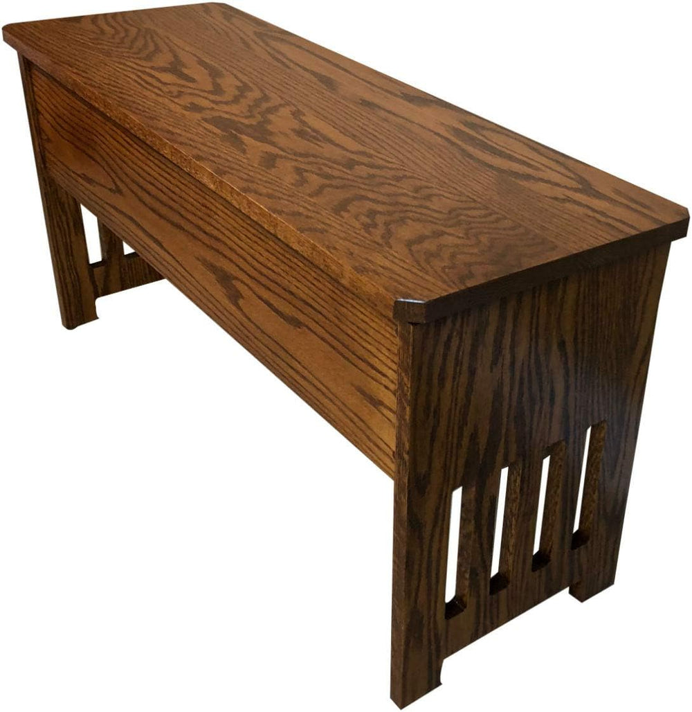 Rustic Red Door Co. Wooden Storage Bench for Entryway with Lid, Mission Style...