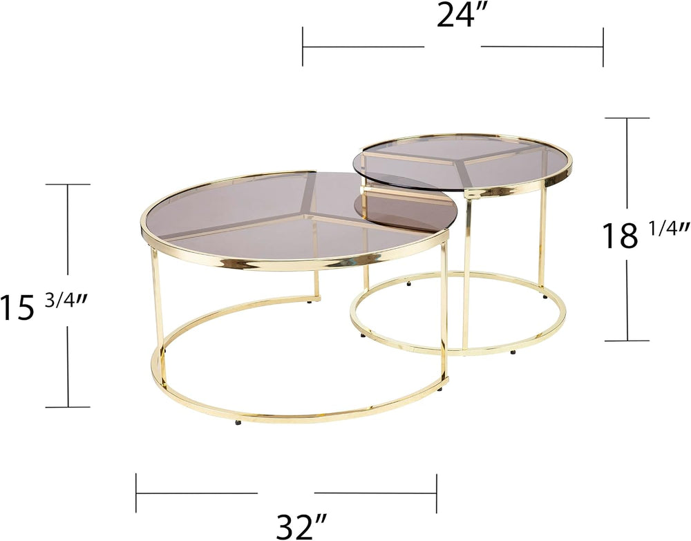 2pc Nesting Cocktail Table Set