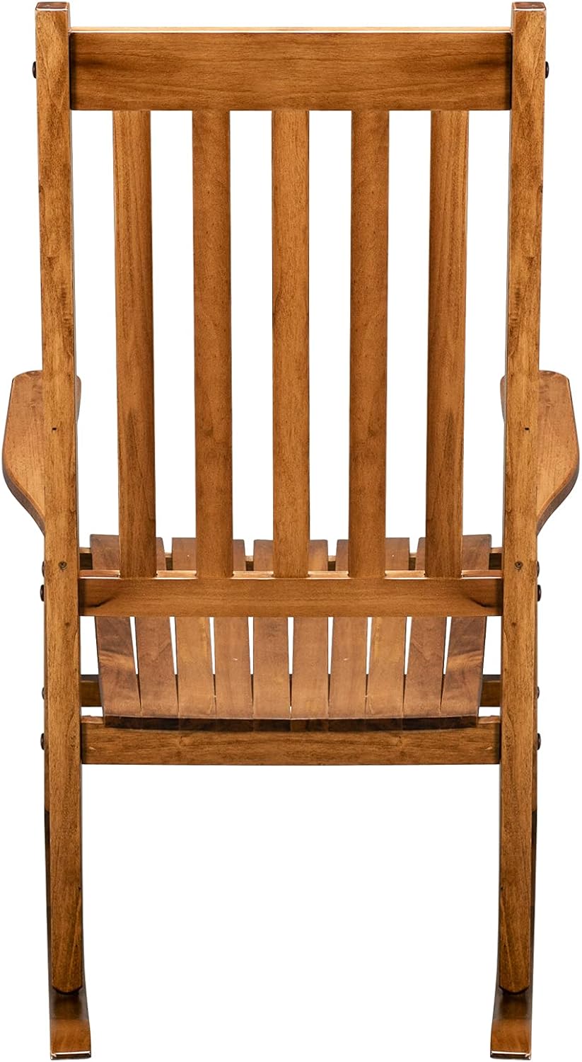 Rocking Chair Wooden Frame Chair Indoor and Outdoor,Outdoor Rocking Chair, Pa...