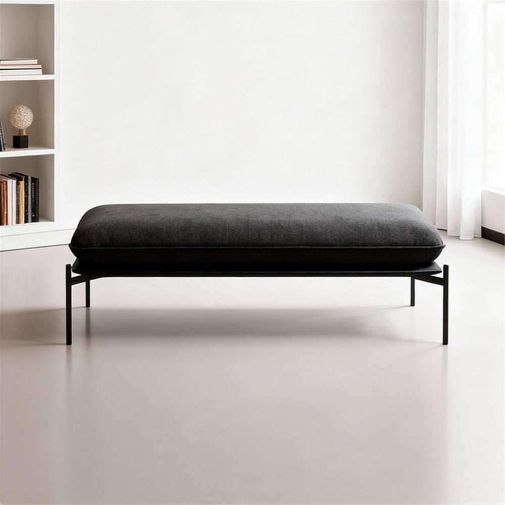 Modern Stainless Steel Bed end Stool Bedroom Dressing Room Rest Area Fabric S...