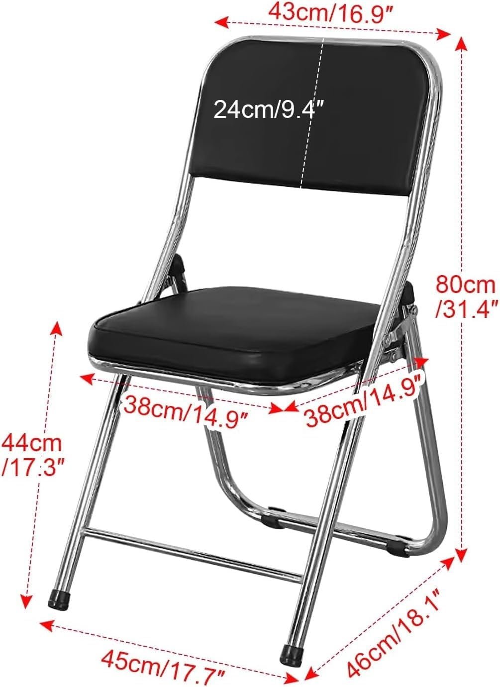 4 Pack Folding Chairs with Padded Cushion and Back, Padded Folding Office for Home and Office,(Purple)