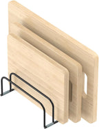 Cutting Board Storage Rack, Compact Cutting Board Organizer, Chopping Board Storage Stand Rack, Bakeware & Cookie Pan Sheets Organizer (1.0 Inch Width Slots)