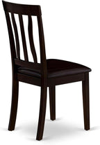 East West Furniture HLAN5-CAP-LC 5 Piece Dining Table Set for 4 Includes a Round Kitchen Table with Pedestal and 4 Faux Leather Dining Room Chairs, 42x42 Inch, Cappuccino