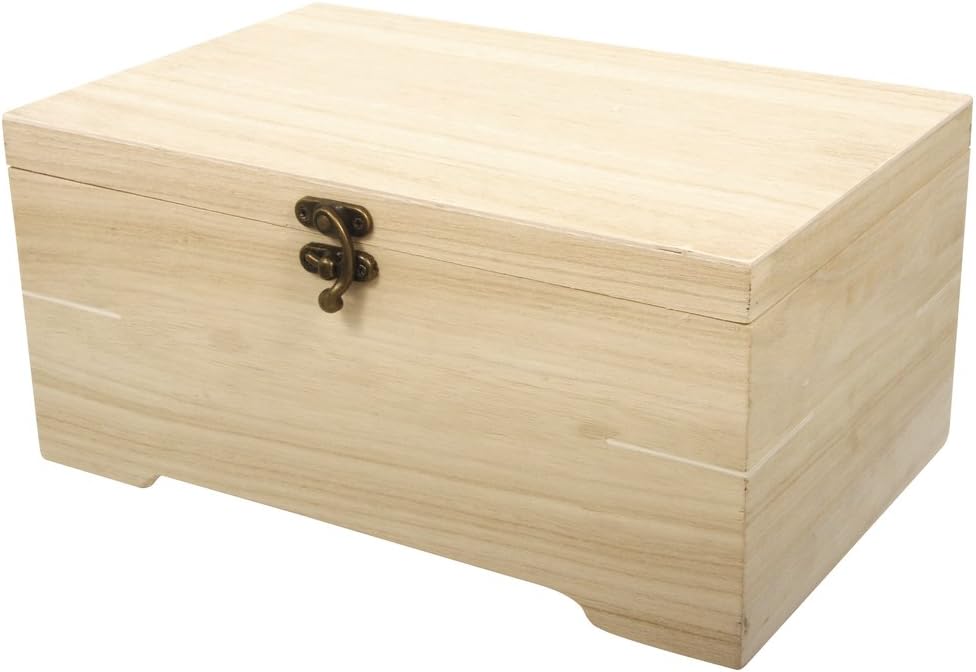 Rayher Wooden Casket with Inset, 2 Parts, 28x18x13,5cm, Multi-Colour, 2.85 x ...