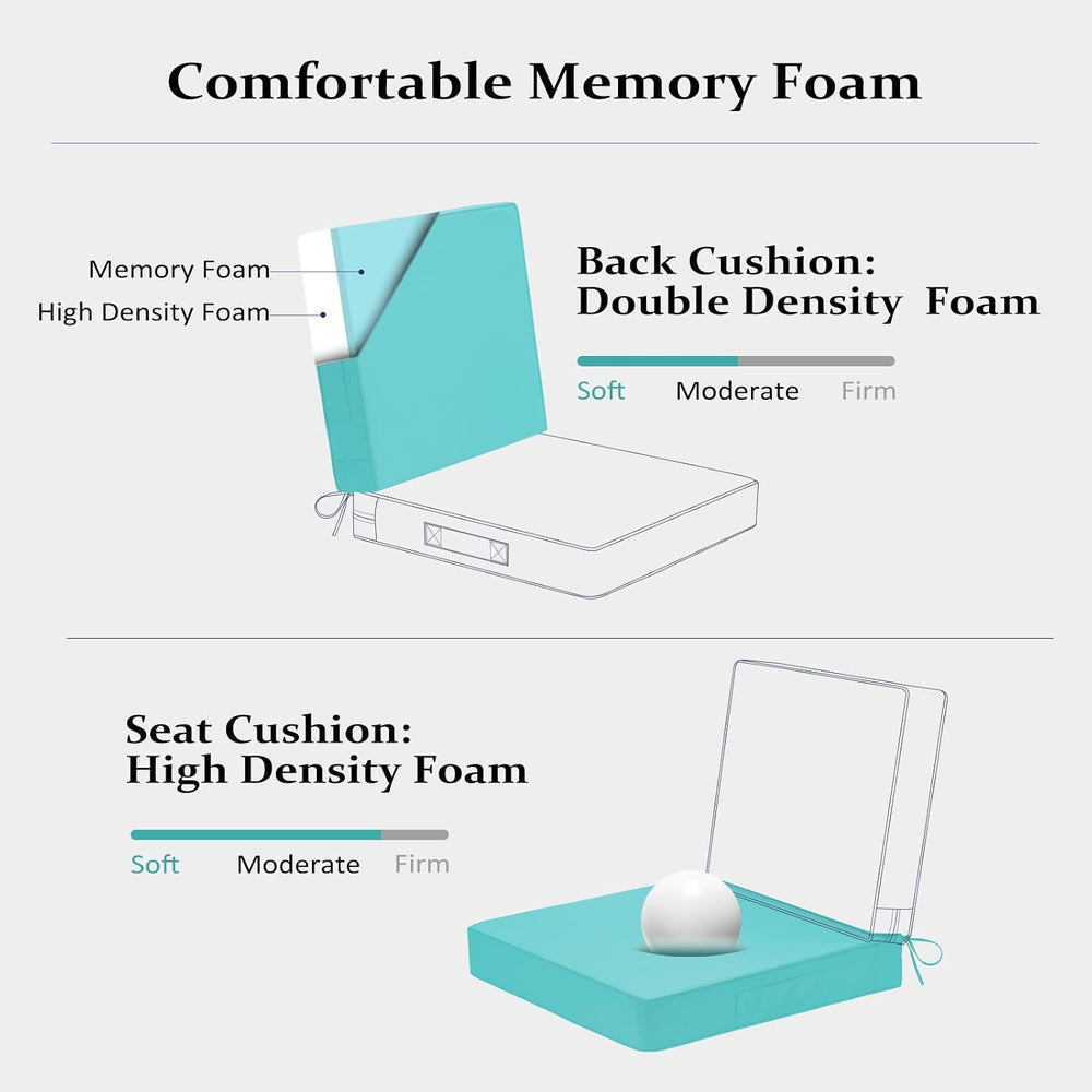 Cozyide 22x22 Outdoor Cushions for Patio Furniture, Waterproof Outdoor Chair ...