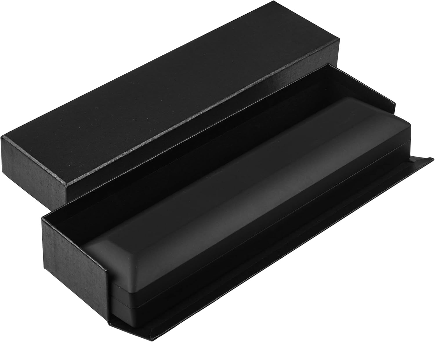 Allure - Bulk Case Of 12 - Luxury Bracelet Box With LED Light, Elegant Diamond Bracelet Case, For Unique Proposal Or Wedding, Long Rectanglar Black Velvet Interior Jewelry Display Gift Box.