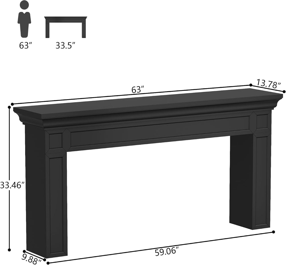Loomie 63" Long Console Tables for Entryway, Modern Rectangular Sofa Tab...
