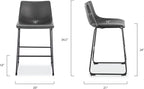 EdgeMod Brinley Counter Stool in Grey (Set of 3)