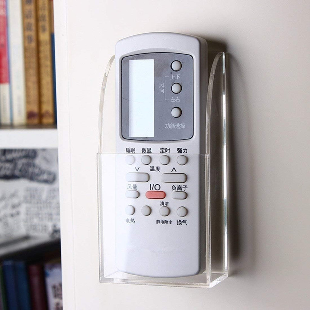 APSOONSELL Remote Control Holder Organizer Wall Mount Acrylic Tidy for Air Conditioner, TV Box, Stereo, 1 Slot