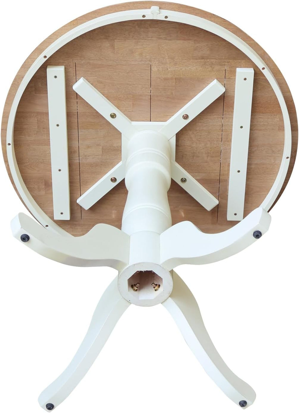 IC INTERNATIONAL CONCEPTS 36" Round Top Wood Counter Height Pedestal Din...