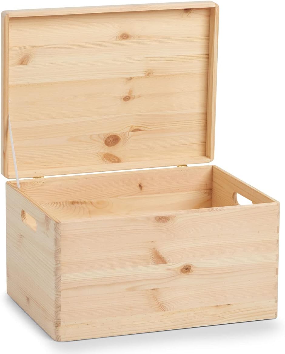 Zeller 13152 Boite multi-usage en bois de conifère avec couvercle, 40 x 30 x ...