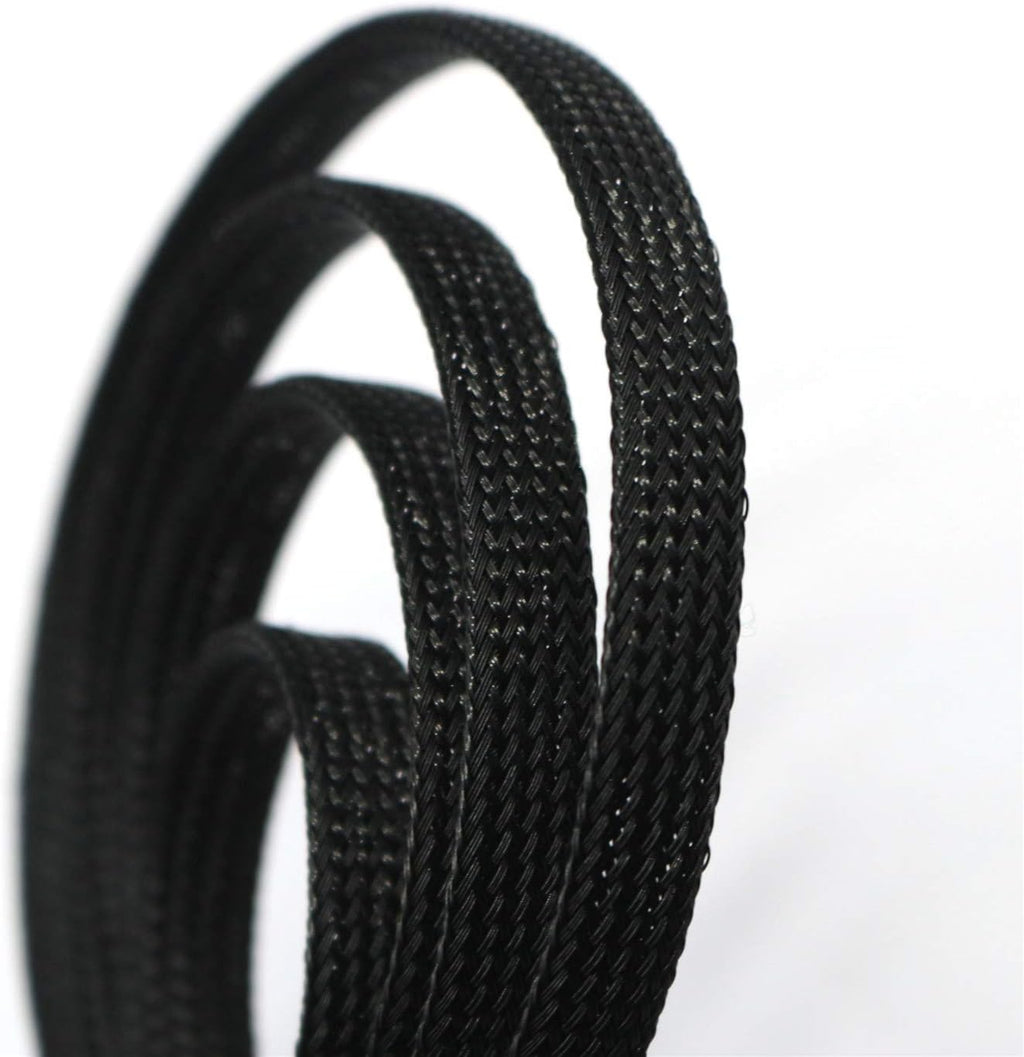 30ft PET Expandable Sleeving Wire Cable Sleeve (2/3", Black)