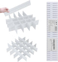 ALBAD Plastic Drawer Dividers Adjustable Drawer Organizer Dividers Separator for Tidying Clutter/Cutlery/Underwear/Socks/Clothes/Dresses/Boxes/Bins in Kitchen Bathroom Bedroom Office