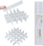 ALBAD Plastic Drawer Dividers Adjustable Drawer Organizer Dividers Separator for Tidying Clutter/Cutlery/Underwear/Socks/Clothes/Dresses/Boxes/Bins in Kitchen Bathroom Bedroom Office (8)