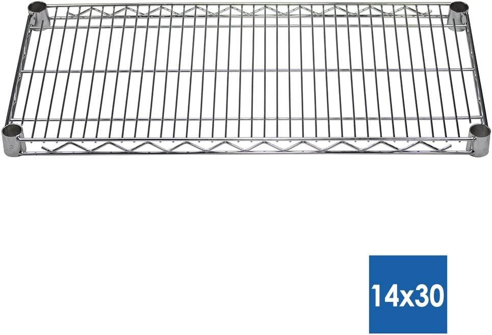 Shelving Inc. 14"d x 30" w x 64" h Chrome Wire Shelving with 5 Tier Shelves, Weight Capacity 800lbs Per Shelf