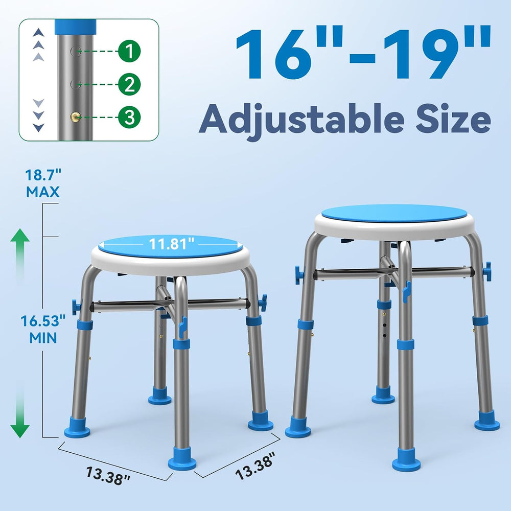 Loyoda Swivel Shower Chair for Inside Tub with Reinforced Crossing Bar