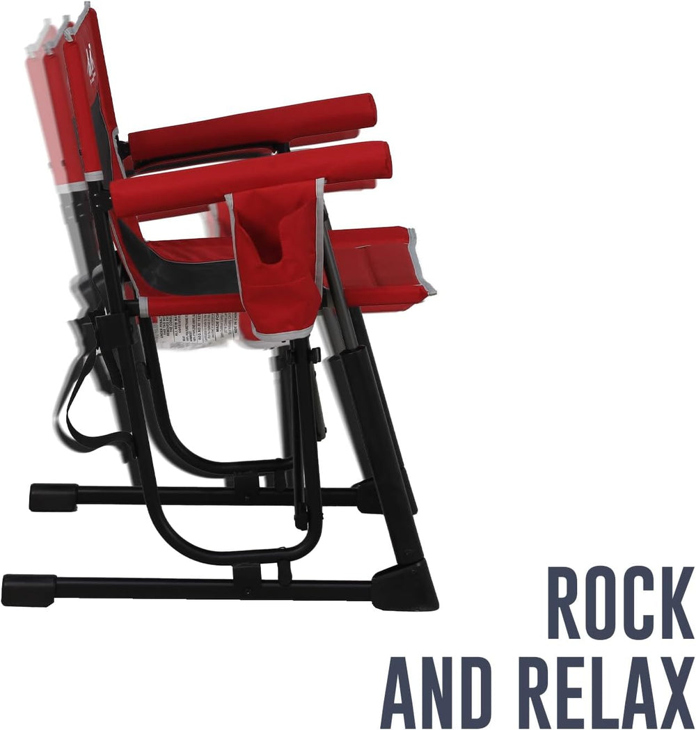 Go-Flow Compact Rocking Camping Chair,Durable Armrests,Drink Holder & Com...