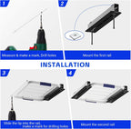 5 Pack Overhead Storage Rack, Ceiling Rack for Utility Bins Organization, Heavy Duty Garage Storage Supports Most Containers (for 4 Bins)