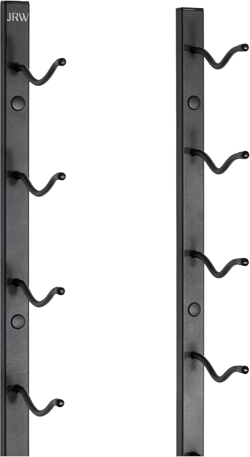 Jagged Ridge Wine Rooms - Premium Wall Mounted Metal Wine Rack - 12 Wine Bottles Holder - Modern Wine Rack, Matte Black - Space Saving for Home, Kitchen, Bar - Designed in Canada by Wine Enthusiasts