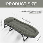 Camping Cot for Adults with Cushion, Portable Folding Camping Cot, 5-Position Folding Chaise Lounge(C1)