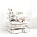 4-Tier Transparent Desktop Organizer with Stackable A4 Document Trays,Ideal for Organizing Desk Accessories,Sticky Notes,and Pens