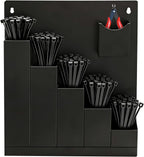 Zip Tie Organizer-Wall Mount Cable Zip Tie Storage Holder with a Plier-Multiple Sizes Organizer for Garage Workshop Tool Box (Black)
