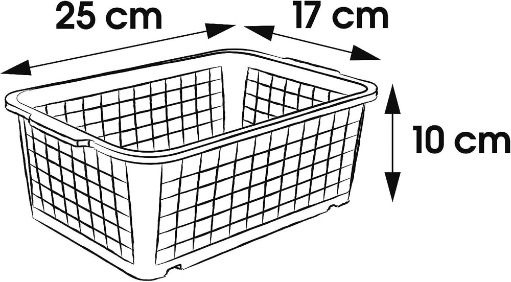 keeeper Storage Basket, Sturdy Plastic (PP), 2.8 l, 25 x 17 x 10 cm, Fred, Tr...