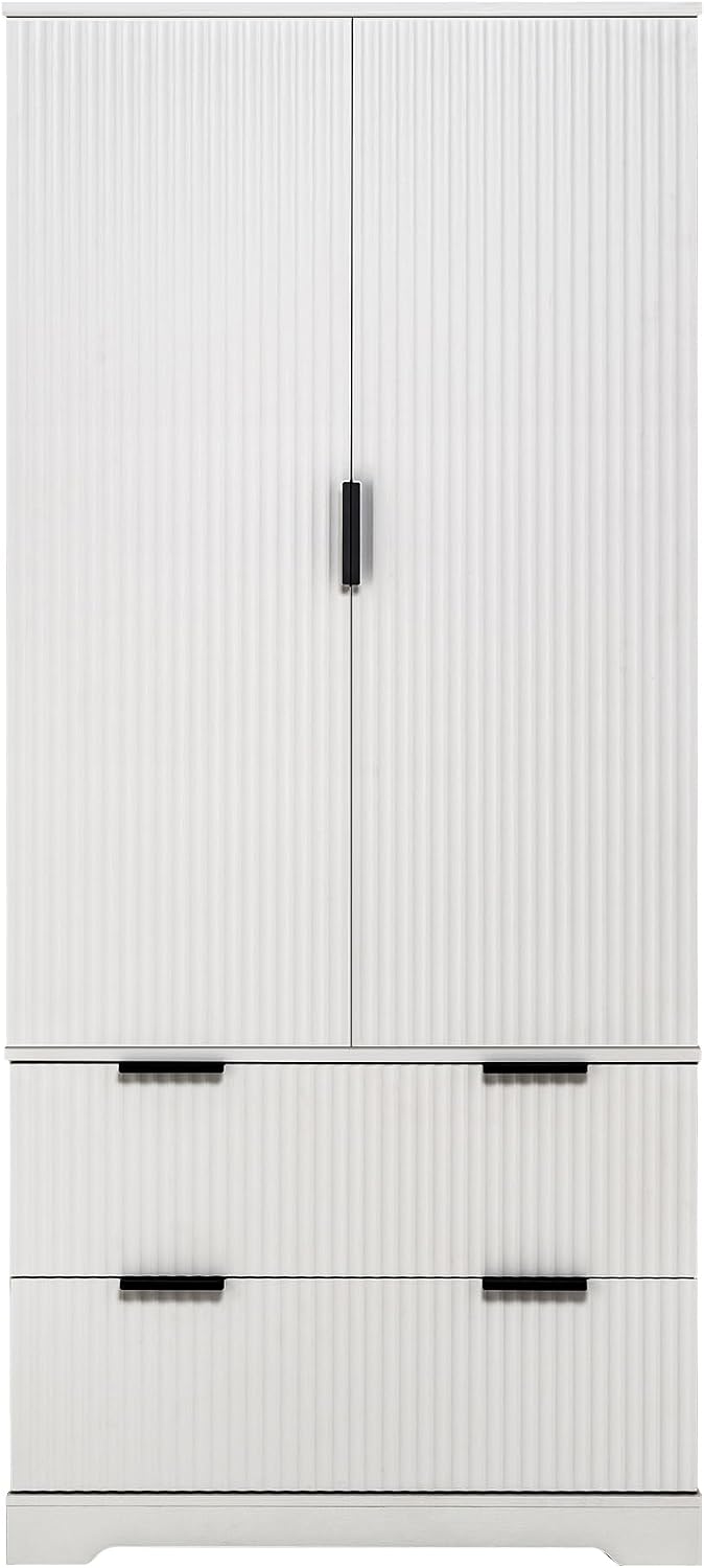 72'' Tall Farmhouse Pantry Cabinet with 2 Drawers and 2 Doors – Groov...