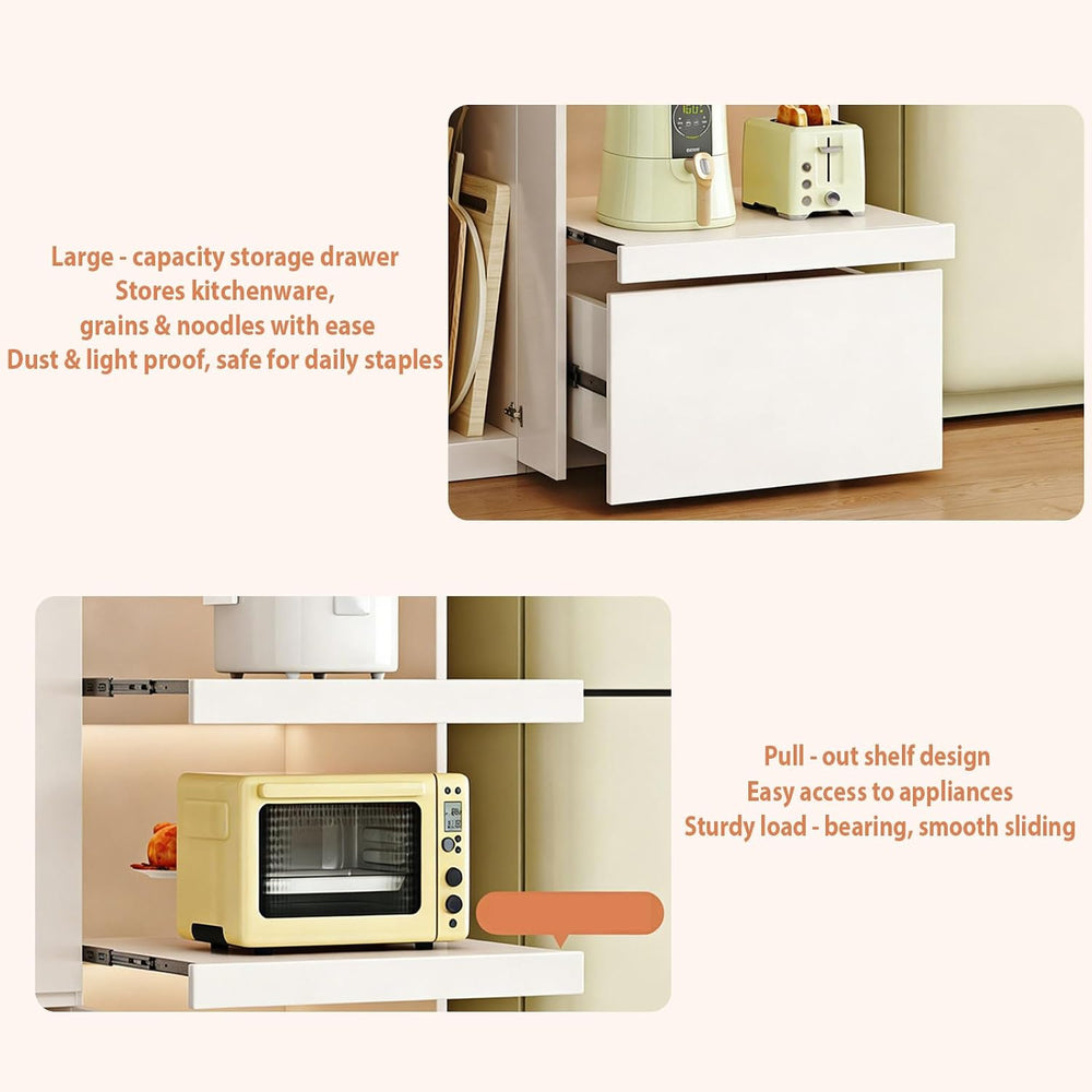 LINLIUA 71'' Tall Kitchen Pantry Cabinet, Wood Pantry Storage Cabinet...