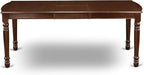 East West Furniture DODA7-MAH-26 7 Piece Dining Room Set Consists of a Rectangle Wooden Table with Butterfly Leaf and 6 Polyester Fabric Upholstered Chairs, 42x78 Inch, Mahogany