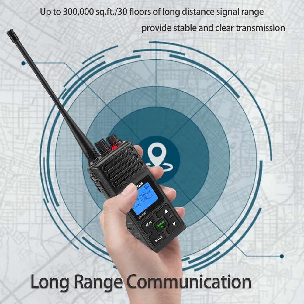 FPCN30A Radios Walkie Talkies Long Range with Speaker Mic 4 Packs