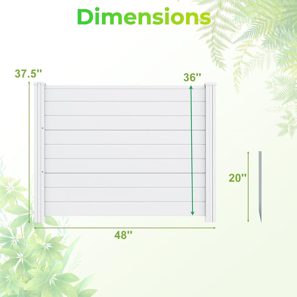 GIANTEX No-Dig Air Conditioner Fence, 2 Panels, 48''W x 36''H...