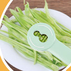 2Pcs Multifunction Bean Slicer, Stainless Steel Snow Bean Green Bean French Bean Cutter Long Bean Shredder Stringer Kitchen Tool