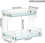 Bathroom Organizer Countertop,2 Tier Bathroom Counter Organizer Kitchen Spice Rack Cosmetic Organizer,Countertop Storage Shelf for Bathroom, Kitchen, Living Room, Bedroom, Dressing Table