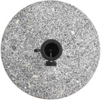 Polished Granite Parasol Stand, 66.1 lb Windproof Umbrella Base with Stainless Steel Handle, Adjustable Fit for Poles 1.5"/1.89", Supports Umbrellas up to 118" Diameter