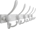 Dseap Coat Rack Wall Mount 2.0 Pro: Heavy Duty 300% Thicker, 16" Stud Mount, Stainless Steel Wall Coat Hooks Hanger for Clothes Jackets Hats Entryway Closet, MaxStrong Series, White