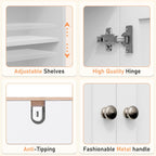 Over The Toilet Storage Cabinet, Behind Toilet Bathroom Organizer with Adjustable Shelves, Wooden Above Toilet Storage Shelf, Space Saver for Restroom, Bathroom, Laundry