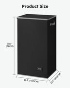 SOLEDI Laundry Hamper Black with Lid and Removable Bag - 100L Large and Tall Laundry Basket Collapsible with Handle for Clothing and Toys Storage - Dirty Clothes Hamper for Bedroom, bathroom, dorm