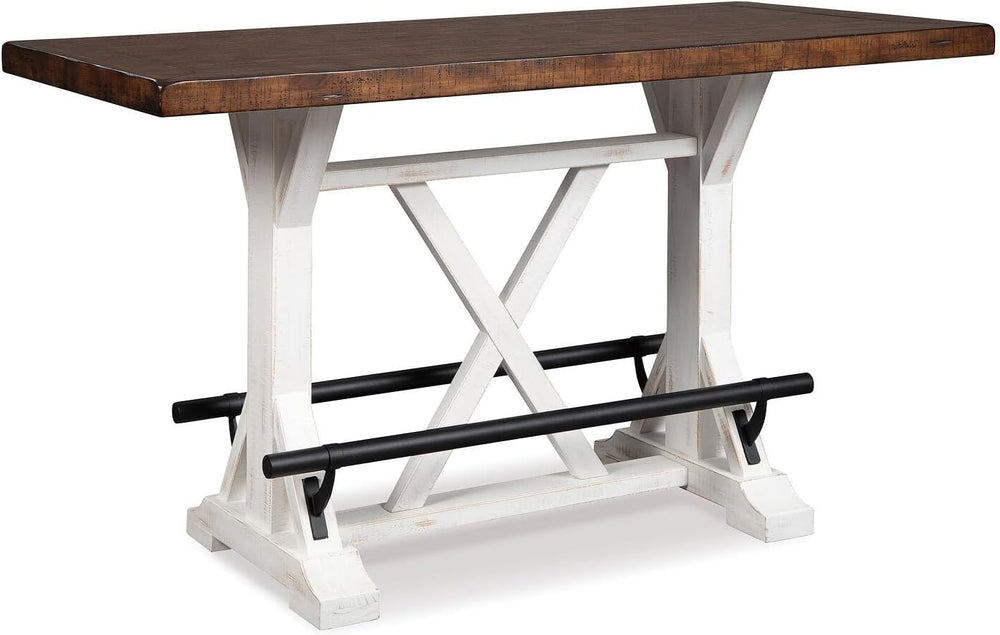 Signature Design by Ashley Valebeck Counter Height Dining Table, Rustic Farmh...
