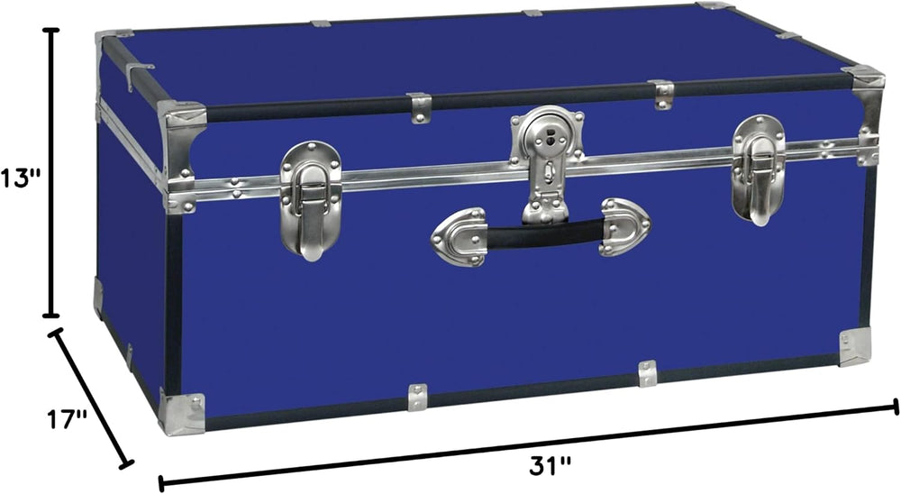 Seward Trunk College Dorm and Camp Storage Footlocker Trunk, Blue, 30-Inch (S...