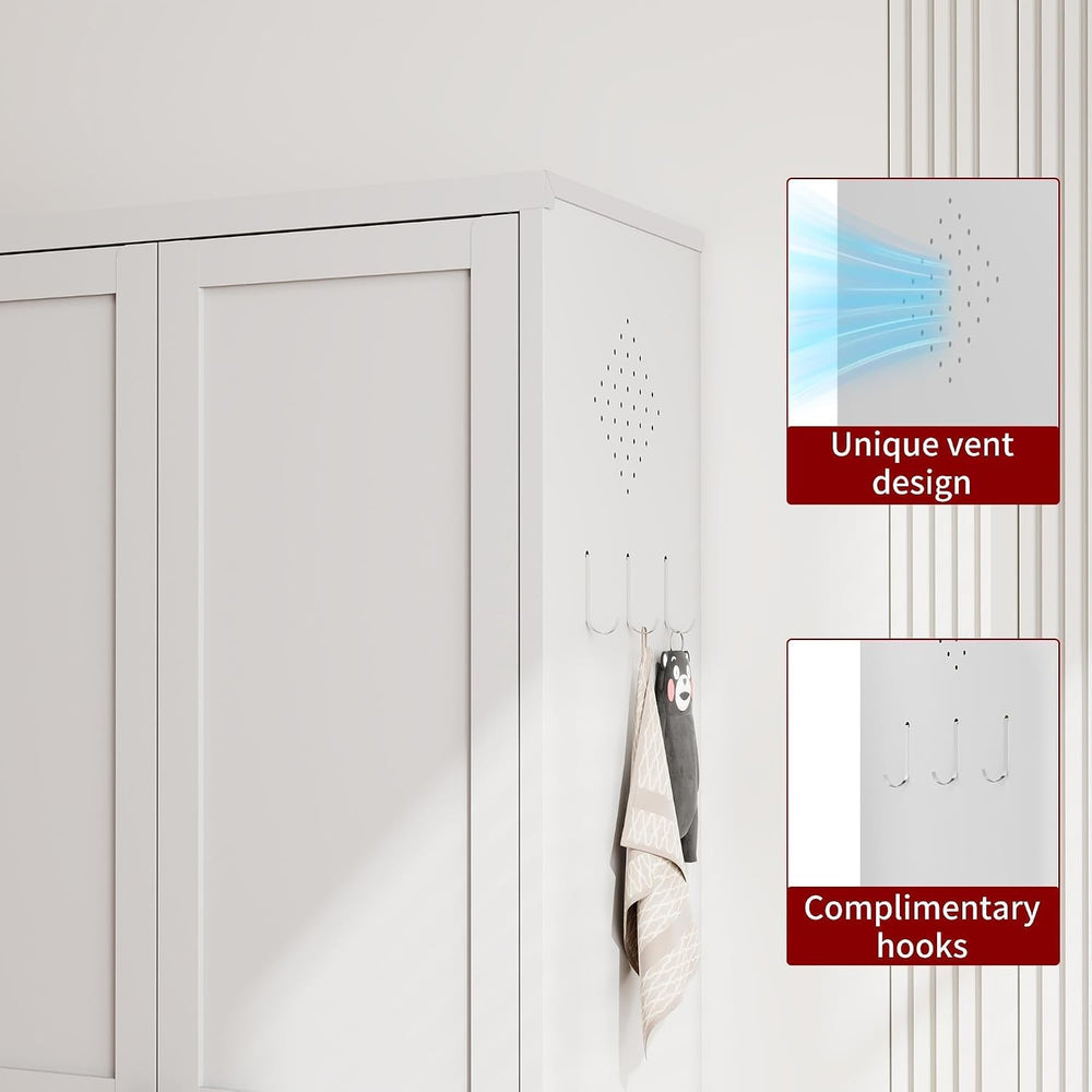 AQY Kitchen Pantry Cabinet,61" White Pantry Storage Cabinet with 4 Tier ...