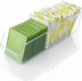 Small Clear Acrylic Tea Bag Storage Organizer, Acrylic Drink Packet Organizer, Clear Small Tea Packet Storage Box for Drawer, Pantry, Kitchen, Countertop, Tea Bar, 1 Pack