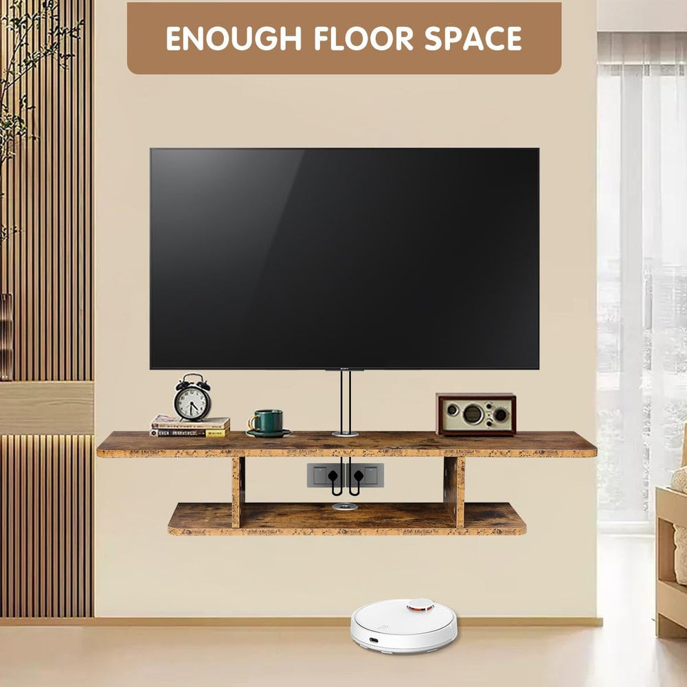 Floating TV Stand, Wall Mounted Entertainment Center and Cabinet Shelf, TV Co...