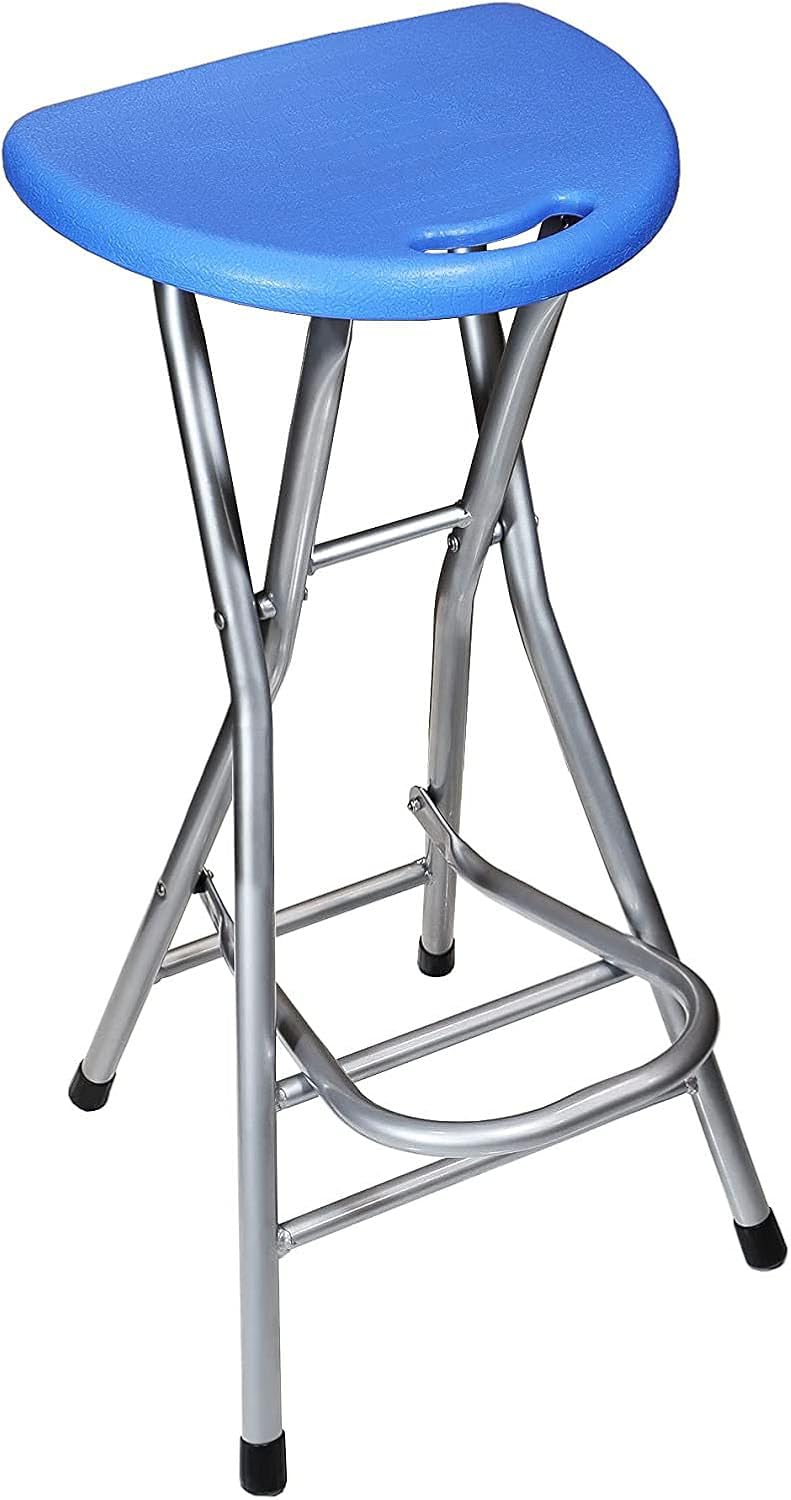 Be&xn Folding Bar Stool, Tall Collapsible Stool Counter Height Folding St...