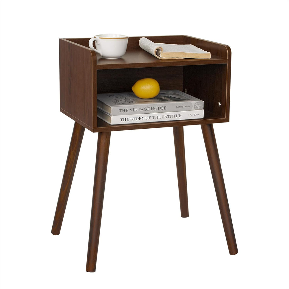 MaxSmeo Small Nightstand, Mid Century Modern Side Table Bedroom with Storage,...