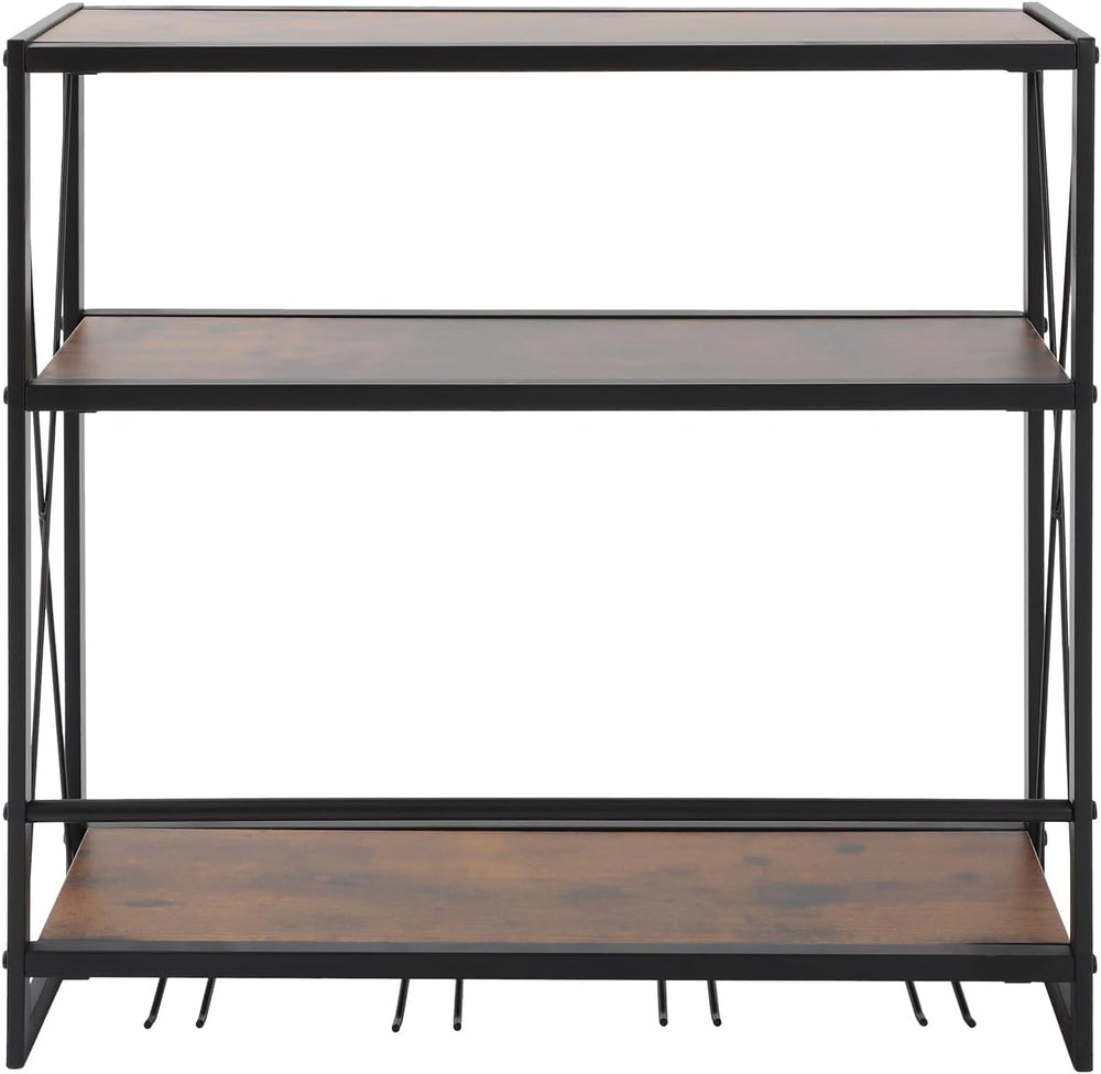 Gdrasuya10 Wall Mounted Wine Rack with Glass Holder Storage, Wine Bottle Disp...