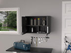 Farmhouse Pantry Storage Cabinet, Wall Cabinet Double Door, Three Internal Shelves,for Kitchen Home