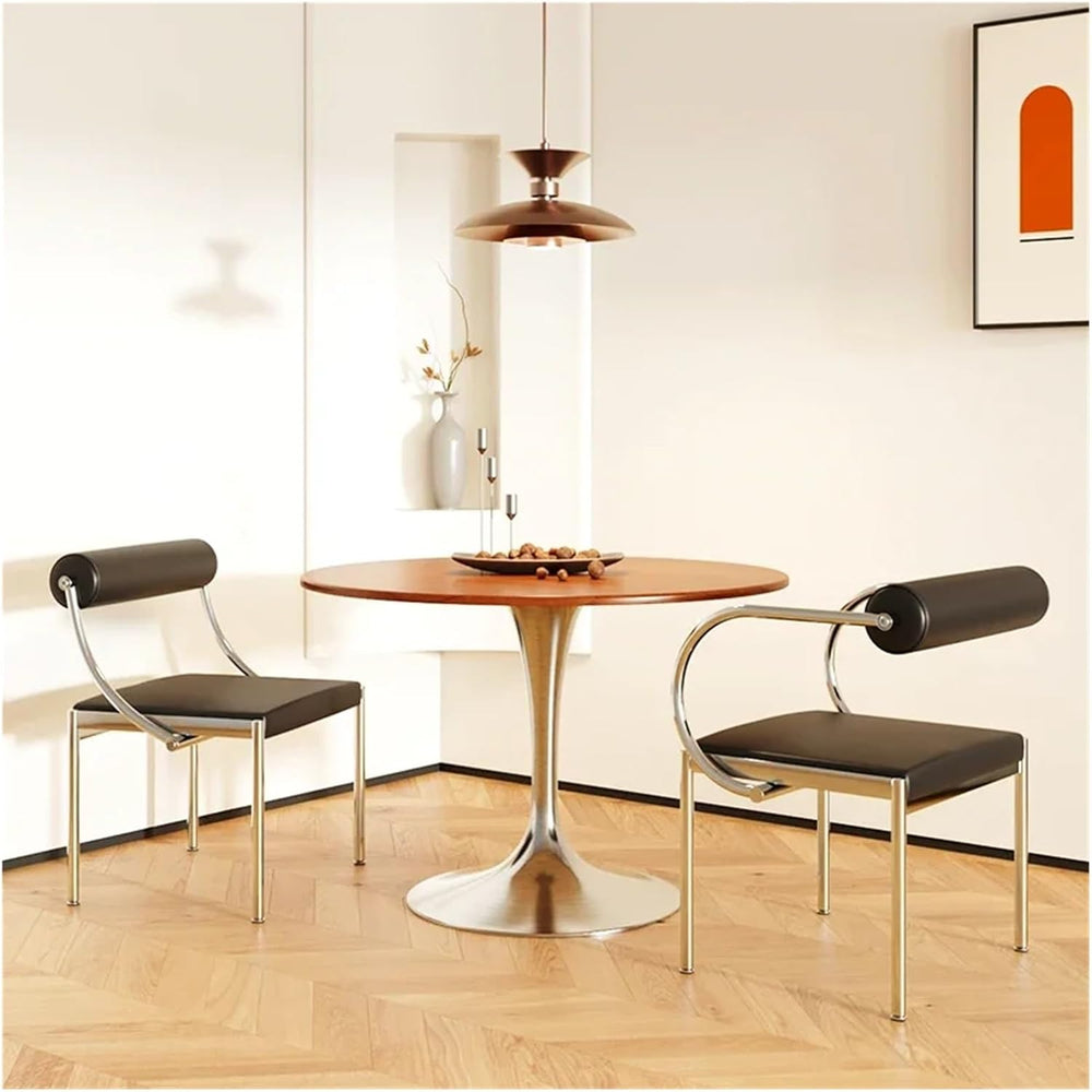 Artistic Design Simple Dining Table and Chairs, Retro Style, Stainless Steel ...